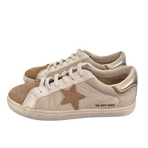 Vintage Havana Pierson Tan Gold Low Top Lace Up Sneakers 7.5